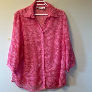 Carroll Reed pink blouse in a size 16